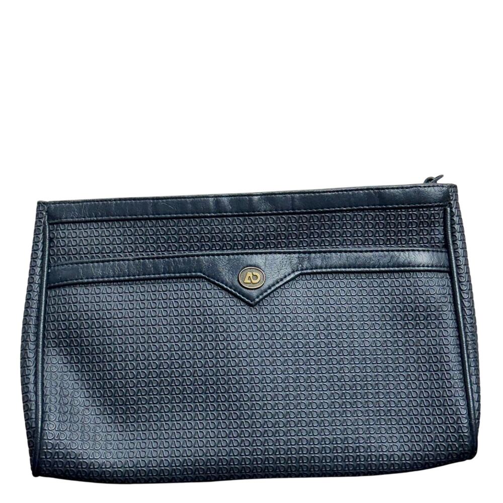 Women's Vintage Navy Almondo Handbag Purse Clutch